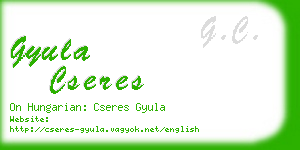 gyula cseres business card